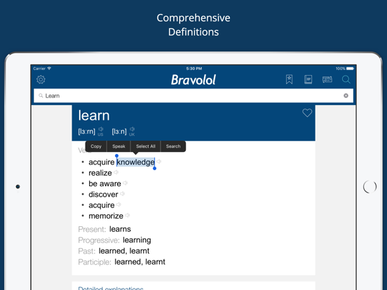 Engels Woordenboek iPad app afbeelding 1