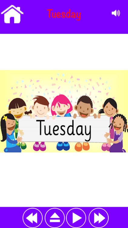 Pre-School Days Of Week Learning - Teach Your Kids and Toddlers With Beautiful Flash Cards HD