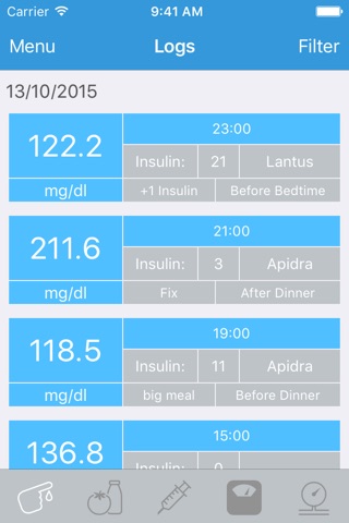 DiabetesLogger screenshot 2