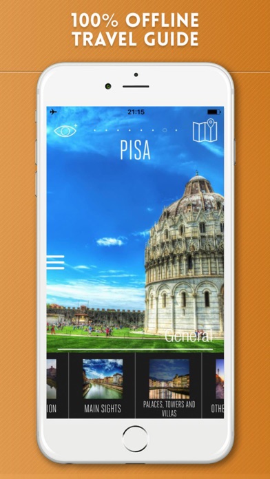 Pisa Travel Guide with Offline City Street Map Screenshot
