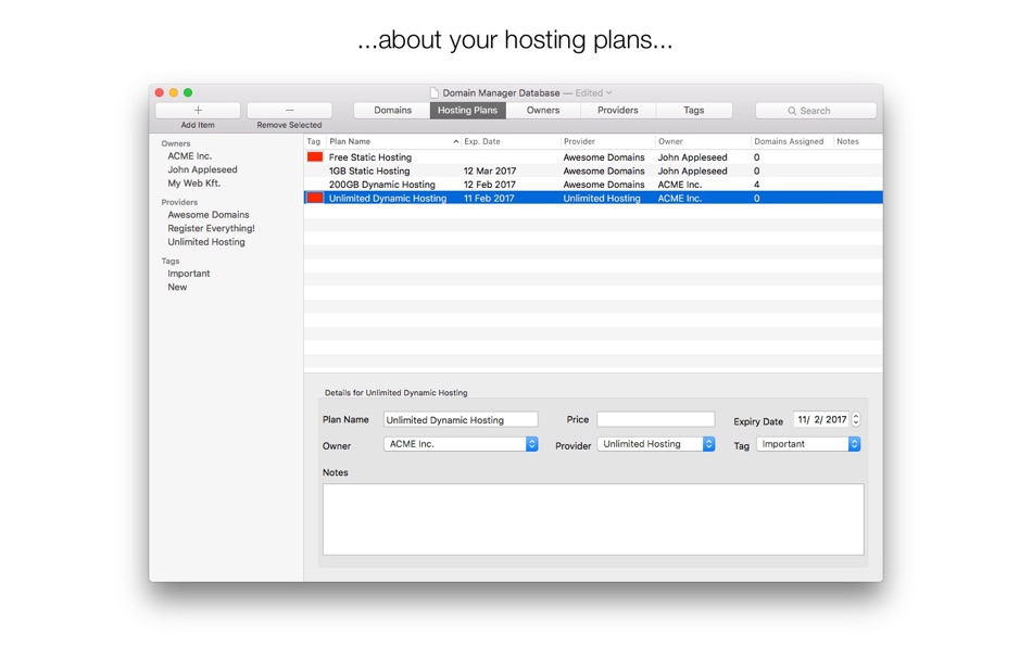 #2. Domain Manager (macOS) 由: My Web Kft.