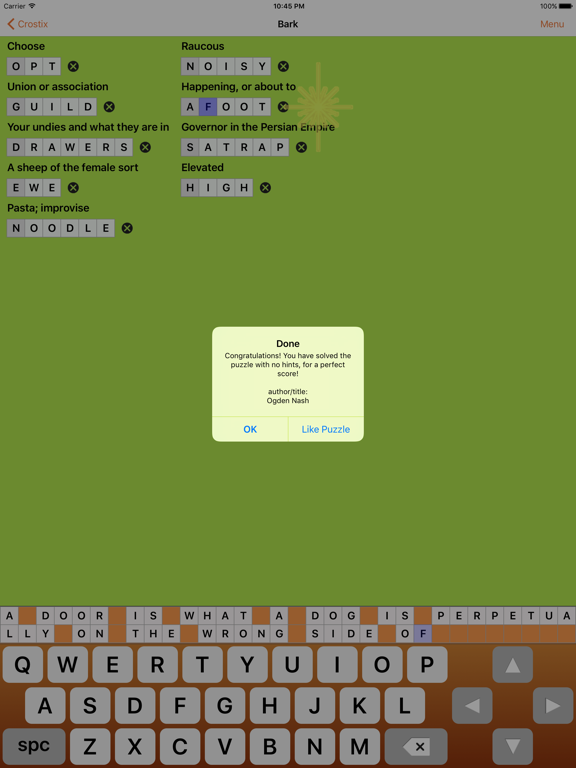 Crostix iPad screenshot 2 - Games app