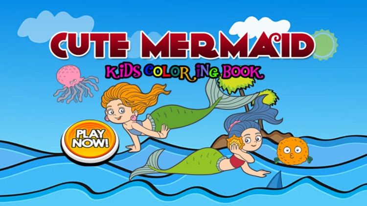 sea animal little mermaid coloring book - drawing painting kids