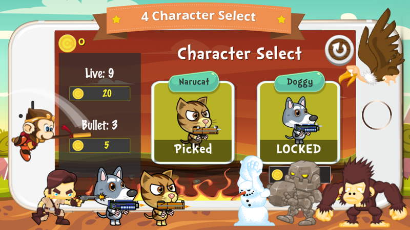 Cat Gorilla Ape Bros Banana Adventure official gameplay screenshot 4