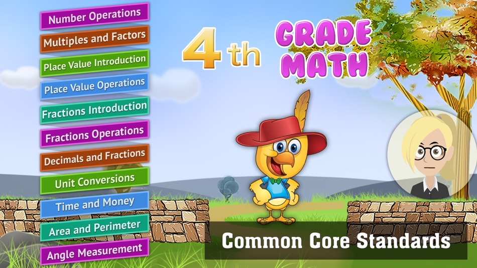 Grade 4 Math Common Core: Cool Kids’ Learning Game - 1.3 - (iOS)