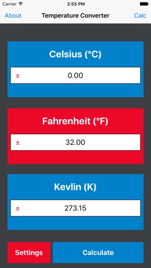 Status Temperature Converter