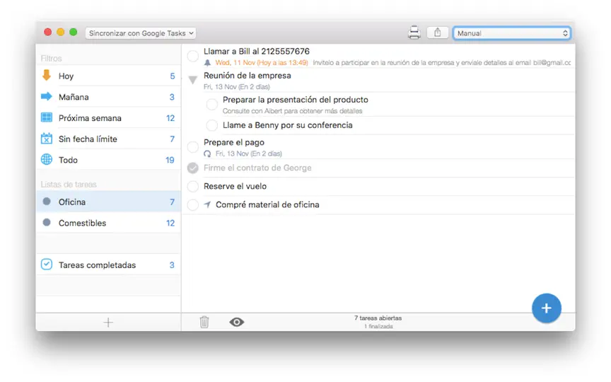 Captura de pantalla de GTasks - For Google Tasks en iPhone 1