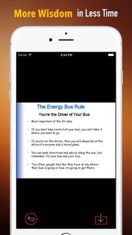 Quick Wisdom from The Energy Bus