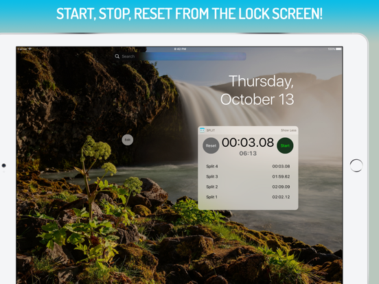 Split - Stopwatch widget iPad app afbeelding 2
