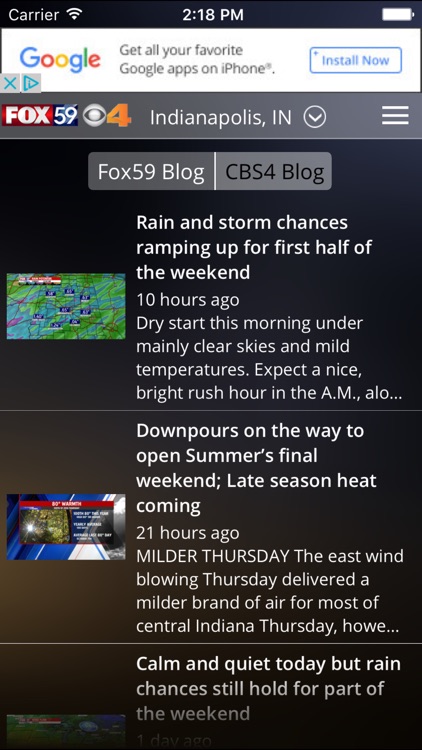 The Indy Weather Authority - Fox59 and CBS4