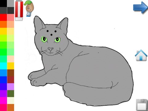 Screenshot #5 pour Coloriages: chats et chatons