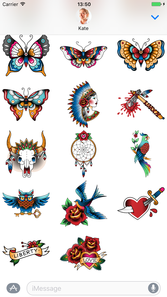 Tattoo set - Stickers for iMessage