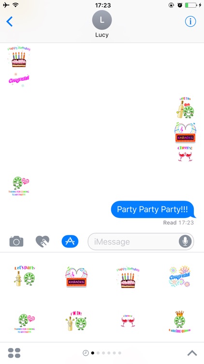 Party Sticker for iMessage - Animated Gif