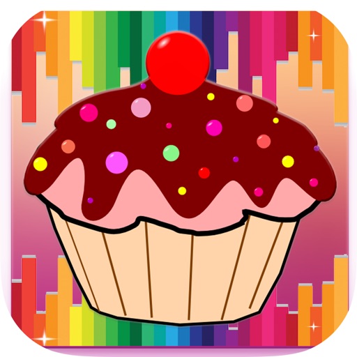 Cupcake Coloring Book - Draw Paint Kids Game icon