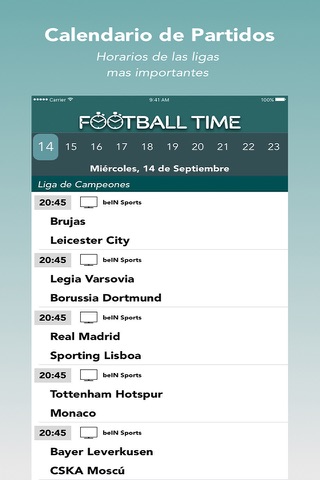 Football Time - Partidos de Futbol screenshot 2