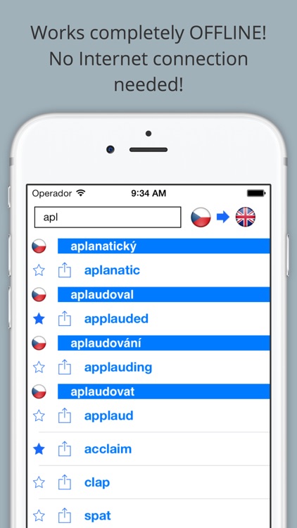 Offline English Czech Dictionary with Voice