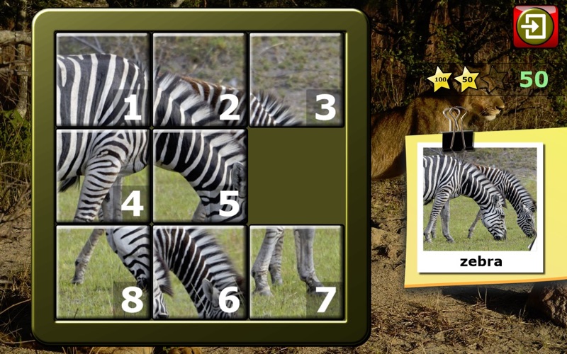 Screenshot #2 pour Animal Slide Puzzle 15 mystique jeu places enfants