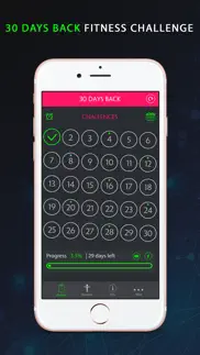 30 day back fitness challenges ~ daily workout iphone screenshot 2