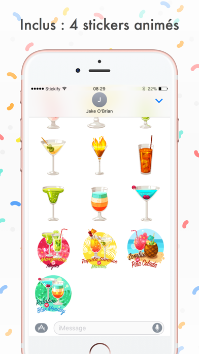 Screenshot #2 pour Cocktails - Stickers Cocktail by Stickify®