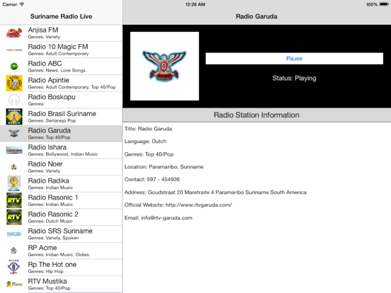 Screenshot #5 pour Suriname Radio Live Player (Paramaribo / Dutch)