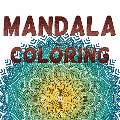 Adult Mandala Coloring Book Therapy Stress Relief icon