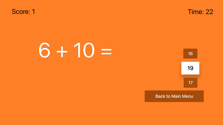 Screenshot #1 pour Mental Math - Easy Mental Addition Game