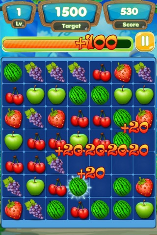 Crazy Fresh Fruit Match-3 Line screenshot 2