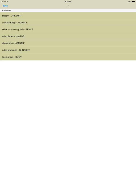 Screenshot #6 pour Cheats for 7 Little Words
