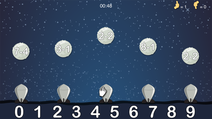 Screenshot #2 pour Minus Defence - Math in Space learning series (on TV)