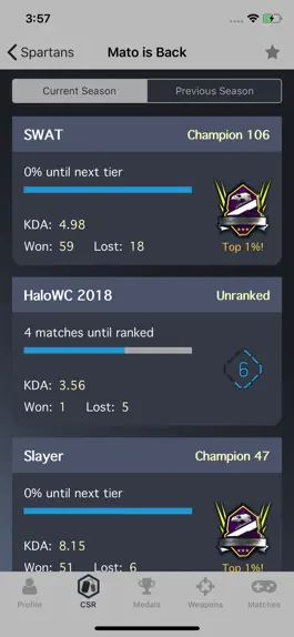 Game screenshot Arena Stats for Halo 5 hack