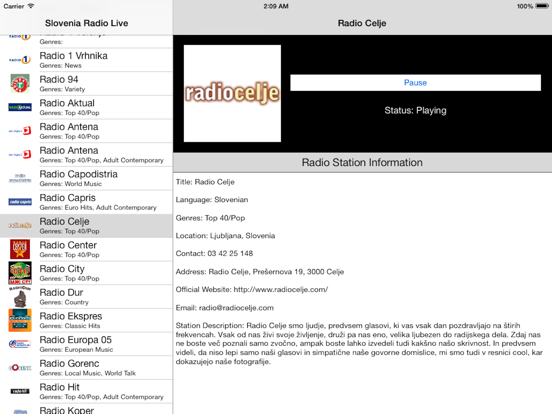 Screenshot #4 pour Slovenia Radio Live Player (Slovene or Slovenian / slovenski jezik or slovenščina / Slovenija)