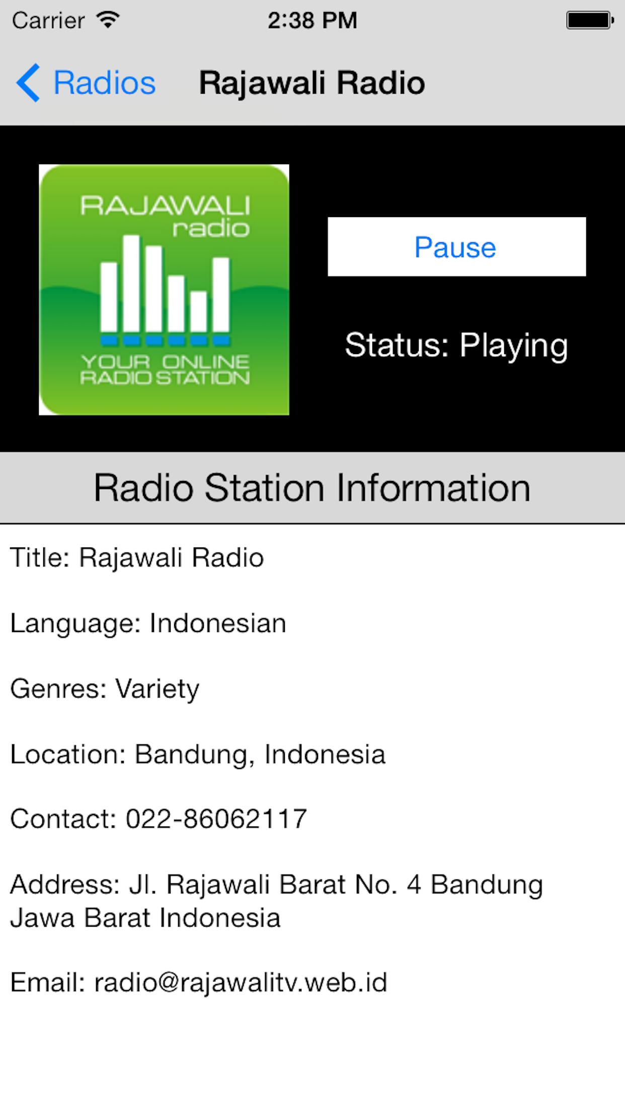 Indonesia Radio Live Player (Bahasa Indonesian / Malay / Jakarta) screenshot 4