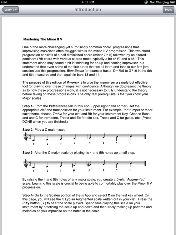 iImprov - The Minor II V for the iPad