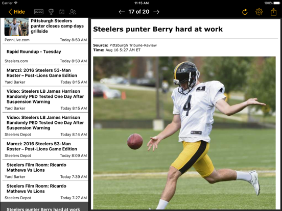 Screenshot #4 pour Football News - Steelers