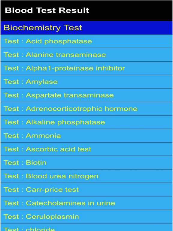 Screenshot #4 pour Blood Test Results