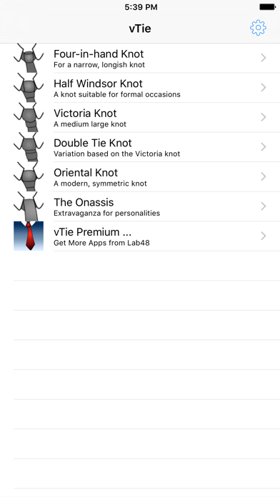 Screenshot #1 pour vTie - guide de cravate - tie a tie guide with style for business, interview, wedding, party