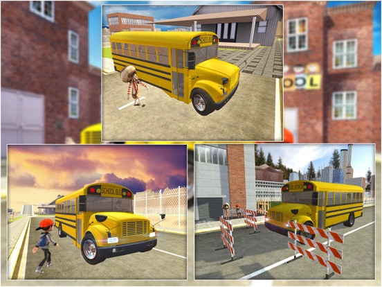 Crazy School Bus Transport Sim iPad screenshot