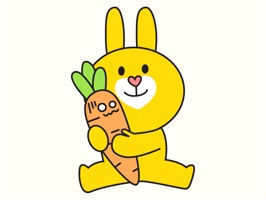 Yellow Bunny Animated Stickers for iMessage: