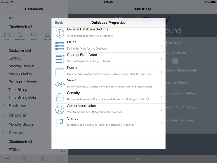 HanDBase for iPad - Database Manager