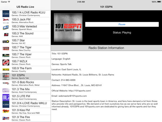 Screenshot #4 pour US Radio Live (United States of America USA)