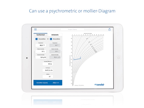 Psychro Chart iPad screenshot 4 - Productivity app