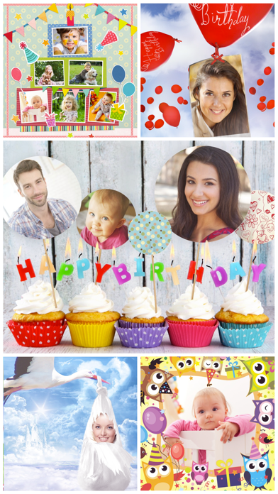 Birthday Cards Free: happy birthday photo frame, gift cards & invitation makerのおすすめ画像1