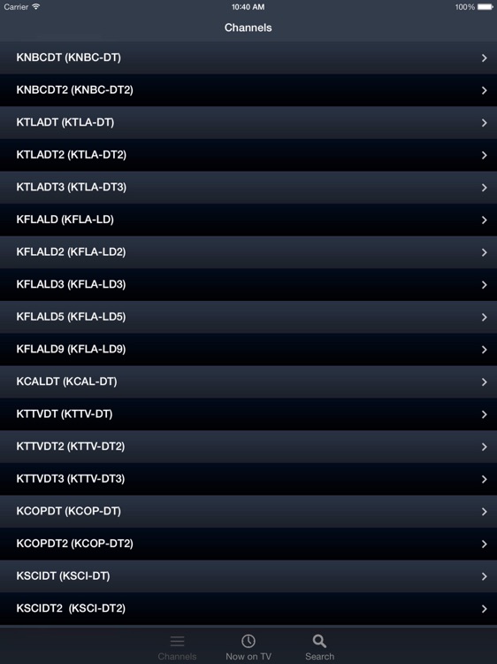 The TV USA California for iPad