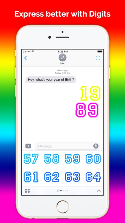 Digits - Number stickers for iMessage