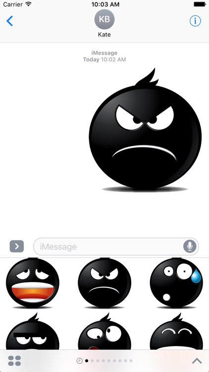 Cool Black Emoji Emotion Stickers for iMessage