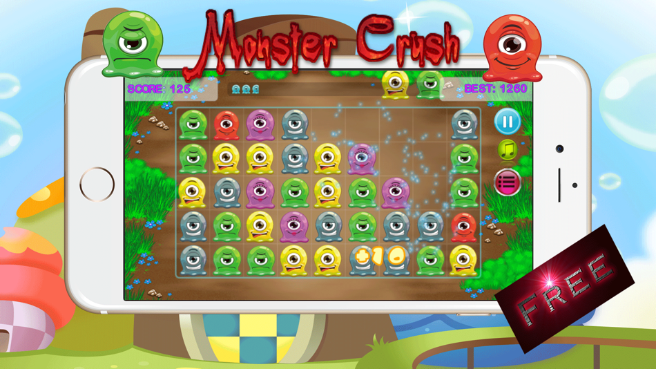 Monster Crush Adventure - Game Match 3 Puzzle Busters For Kids Free - 1.0 - (iOS)