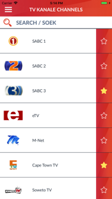 South Africa TV listings (ZA) screenshot