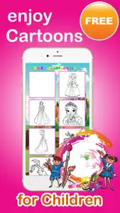 Girls Princess Coloring Pages Education Game screenshot #2 for iPhone