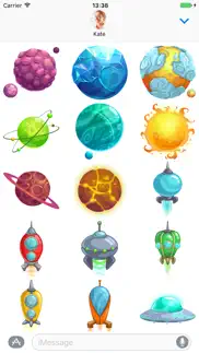 alien planets - stickers for imessage iphone screenshot 2