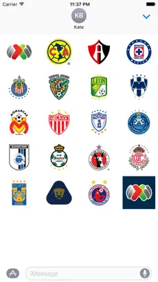 Screenshot 1 Liga Bancomer MX Sticker App Oficial iphone